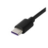 Krótki kabel USB do USB-C 5A QC 3.0 30cm czarny