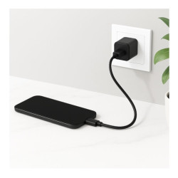 Krótki kabel USB do USB-C 5A QC 3.0 30cm czarny