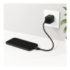 Krótki kabel USB do USB-C 5A QC 3.0 30cm czarny