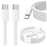Kabel USB-C do USB-C PD 60W 2m biały oplot nylonowy