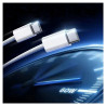 Kabel USB-C do USB-C PD 60W 2m biały oplot nylonowy