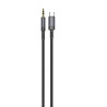 Kabel cyfrowy audio mini jack 3,5mm - USB-C EC620 oplot nylonowy 1m czarny