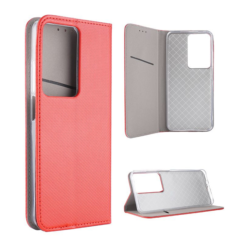 Etui Smart Magnet na telefon Realme C100 5G czerwone