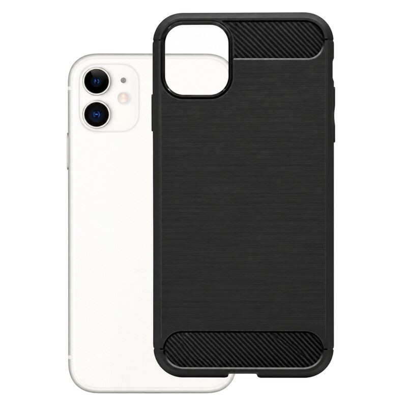 Etui Bumper Carbon Lux na telefon Apple iPhone 11 A2111 czarne