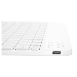 Klawiatura bluetooth UNIWERSALNA do tabletu biała