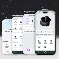 Słuchawki douszne Bluetooth 6.0 BW-08 Speak AI czarne