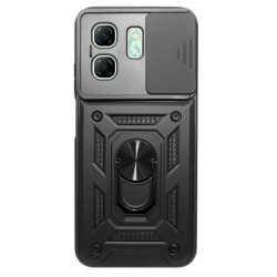 Etui pancerne CamShield Ring na telefon Infinix Hot 50i 4G / Smart 9 4G / Smart 9 HD 4G czarne