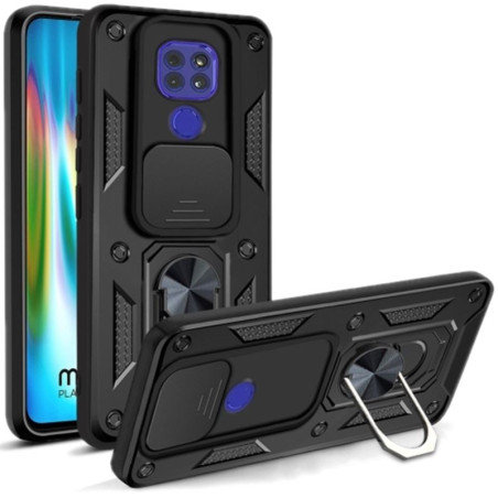 Etui pancerne CamShield Ring na telefon motorola moto g9 / g9 play / e7+ czarne