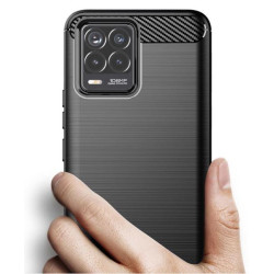 Etui Bumper Carbon Lux na telefon Realme 8 / 8 Pro czarne
