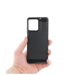 Bumper Carbon LUX do Motorola Moto G57 Power czarn