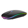 Myszka bezprzewodowa do laptopa / komputera z podświetleniem LED RGB czarna