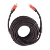 Kabel HDMI 10m gold 4K 3D Full HD z oplotem nylonowym