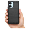 Etui Bumper Carbon Lux na telefon Xiaomi POCO X8 Pro Max 5G czarne