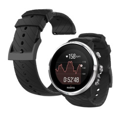 Pasek Silikonowy / Opaska do smartwatch Suunto 9 / G1 / Baro czarny