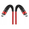 Kabel USB-C PD Power Delivery 1m czerwony przewód wspierający szybkie ładowanie 60W Nylon HQ