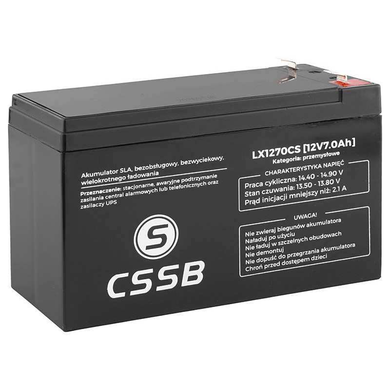 Akumulator bezobsługowy AGM SLA 12V 7.0Ah do UPS