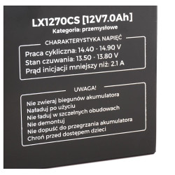 Akumulator bezobsługowy AGM SLA 12V 7.0Ah do UPS