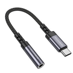 Adapter USB-C na jack 3,5 mm z DAC, szary