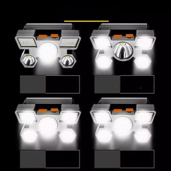 Latarka czołowa czołówka 9 LED XPE na głowę + akumulator kabel do ładowania