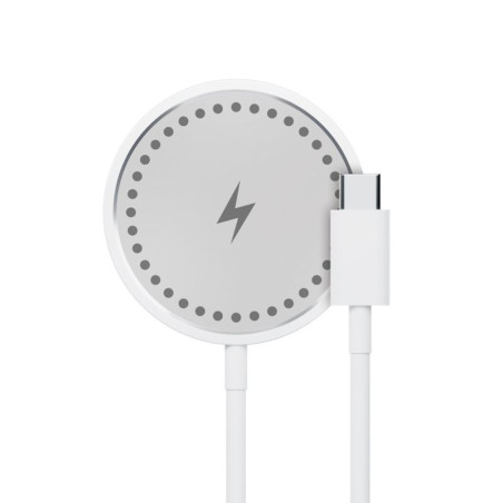 Ładowarka bezprzewodowa magnetyczna Qi MagSafe 15W USB-C do telefonu biała