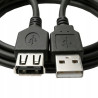 Przedłużka portu / kabla USB A-A 2.0 3m czarna