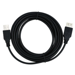 Przedłużka portu / kabla USB A-A 2.0 3m czarna