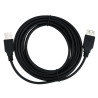 Przedłużka portu / kabla USB A-A 2.0 3m czarna