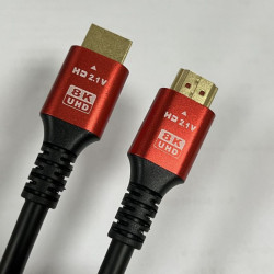 Kabel HDMI 2.1 8K UHD 48 Gbps złote wtyki 1m czarny