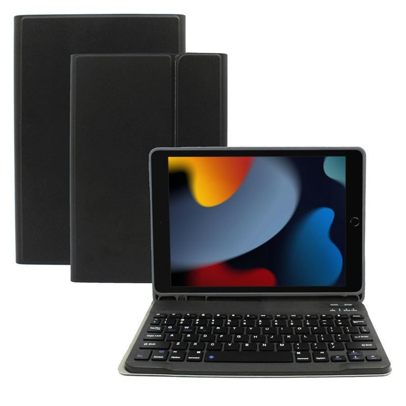 Etui z klawiaturą bluetooth na tablet Apple iPad 9 gen 2021 / iPad 8 gen 2020 / iPad 7 gen 2019 10.2 cali czarne