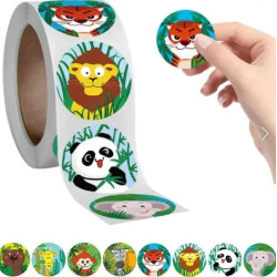 Naklejki motywacyjne dla dzieci ZOO 2 500szt