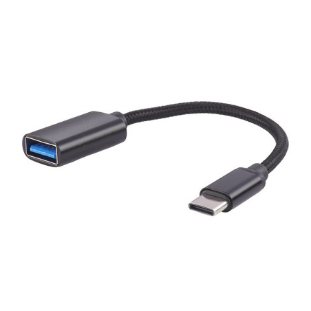 Adapter przejściówka USB Typ C USB-C HOST / USB USB-A na kablu OTG czarny