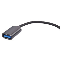 Adapter przejściówka USB Typ C USB-C HOST / USB USB-A na kablu OTG czarny