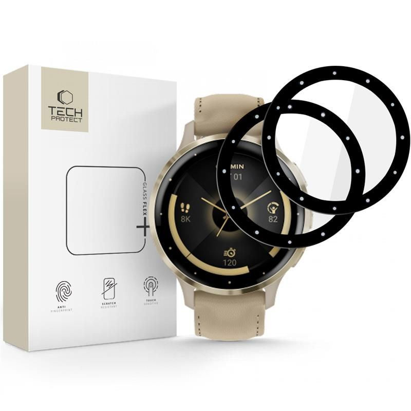 7H Szkło hybrydowe na smartwatch Garmin Venu 3S 41mm Tech-Protect Glass 2szt