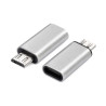 Adapter USB-C na micro USB srebrny do ładowania i transferu danych