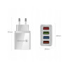 Ładowarka sieciowa USB A x4 QC 3.0 biała