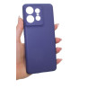 Etui Jelly Case na telefon motorola edge 50 pro 5G granatowe matowe