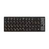 Naklejki na klawiaturę CYRYLICA + QWERTY 11x13mm - samoprzylepne nakładki na klawisze i przyciski laptopa i komputera