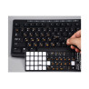 Naklejki na klawiaturę CYRYLICA + QWERTY 11x13mm - samoprzylepne nakładki na klawisze i przyciski laptopa i komputera