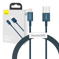 Kabel USB - iPhone Lightning Baseus Superior 2,4A 1m przewód wspierający szybkie ładowanie granatowy