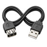 Przedłużacz USB-A 2.0 kabel A-A 1m czarny