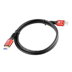 Kabel HDMI 2.1 8K UHD 48 Gbps złote wtyki 1m czarny