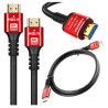 Kabel HDMI 2.1 8K UHD 48 Gbps złote wtyki 1m czarny