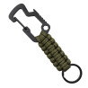 Karabińczyk taktyczny z linką paracord brelok 16 cm zielony