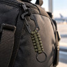 Karabińczyk taktyczny z linką paracord brelok 16 cm zielony