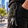 Karabińczyk taktyczny z linką paracord brelok 16 cm zielony