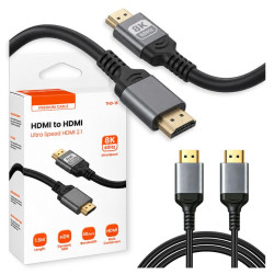 Kabel HDMI 2.1 8K 4K UHD 48 Gbps 1,5 m czarny