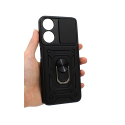 Etui pancerne CamShield Ring na telefon OPPO A78 5G czarne