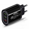 Ładowarka sieciowa QC 3.0 3 x USB czarna