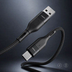 Kabel USB-A do USB-C PD 100W 5A 1,2 m czarny