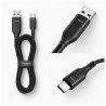 Kabel USB-A do USB-C PD 100W 5A 1,2 m czarny